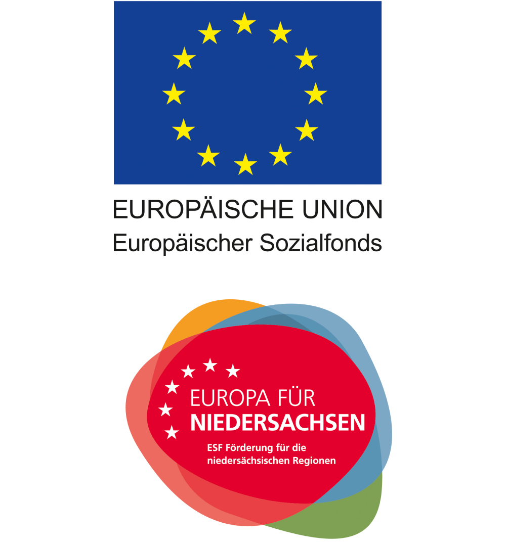 Label der Europäischen Union und der ESF Förderung für Niedersachsen