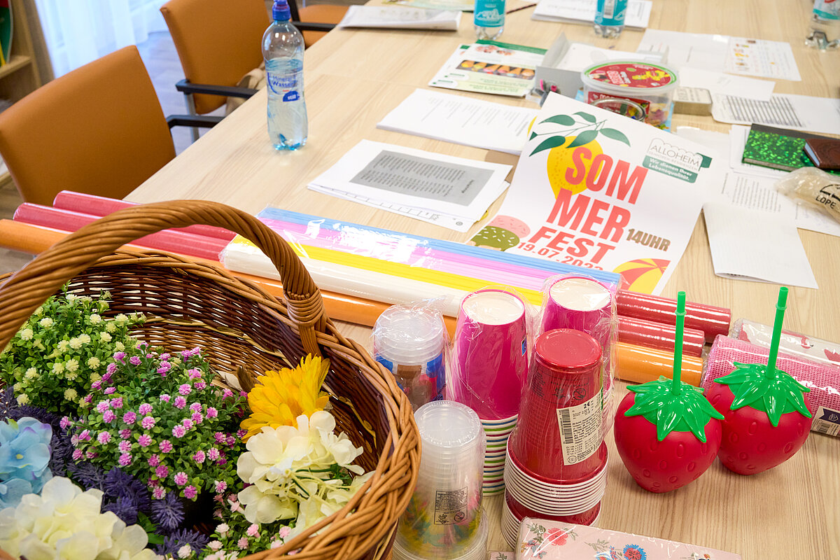 Vorbereitung Sommerfest im Alloheim Limbach-Oberfrohna