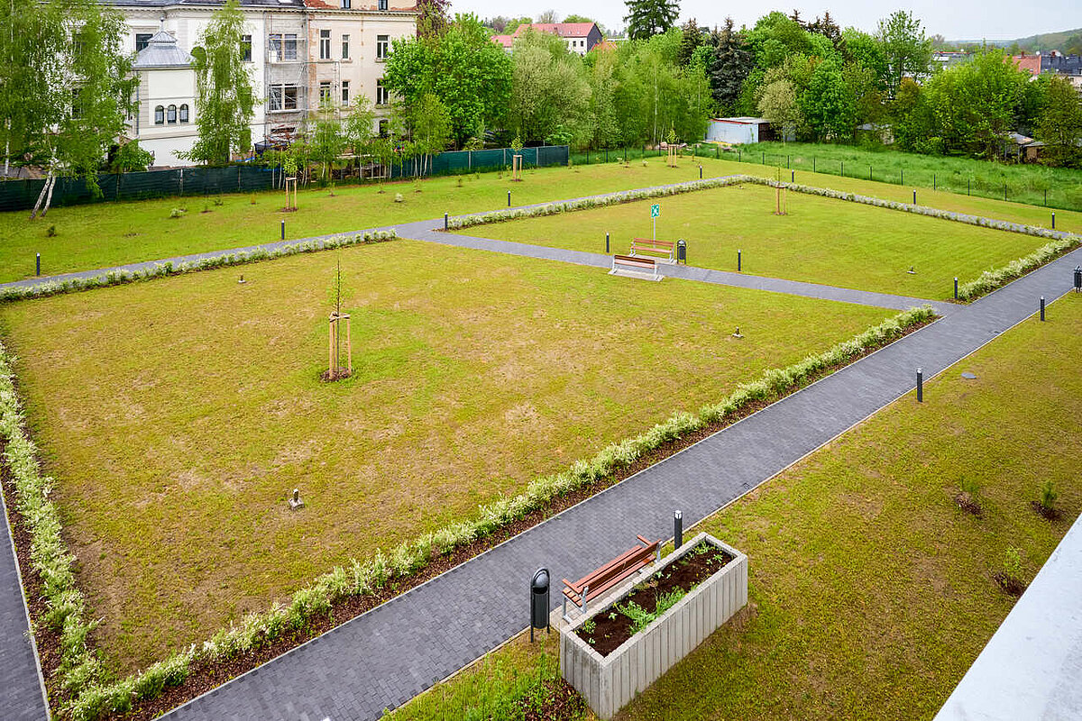 Garten der Alloheim Residenz in Werdau