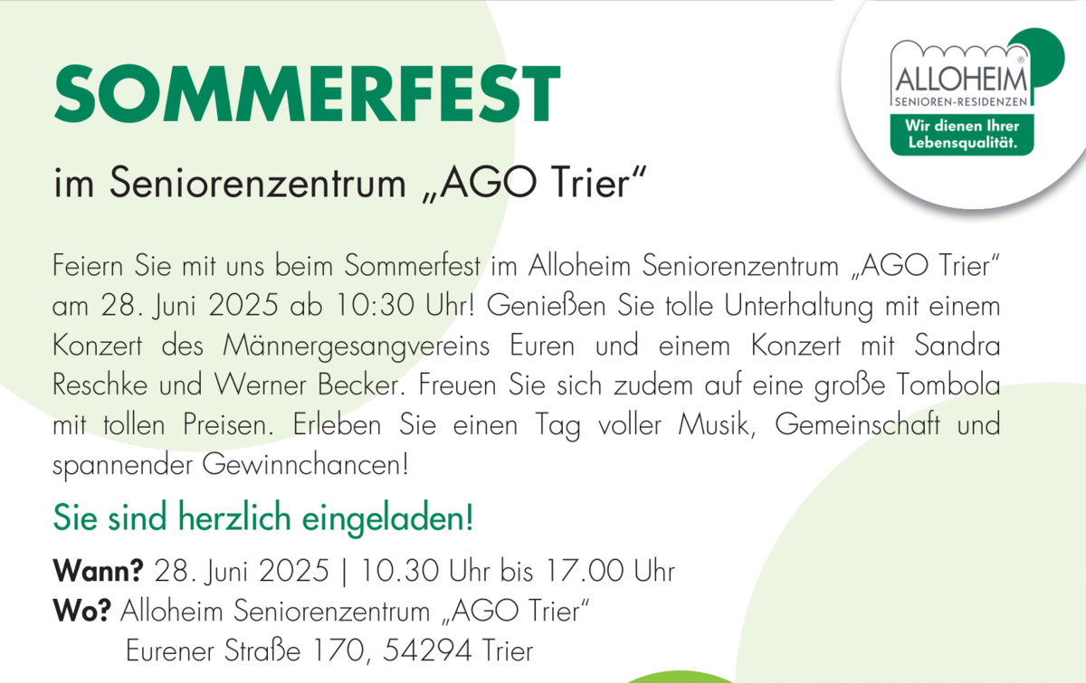 Sommerfest im Alloheim Trier