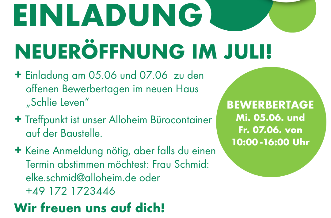 Einladung zum Bewerbertag