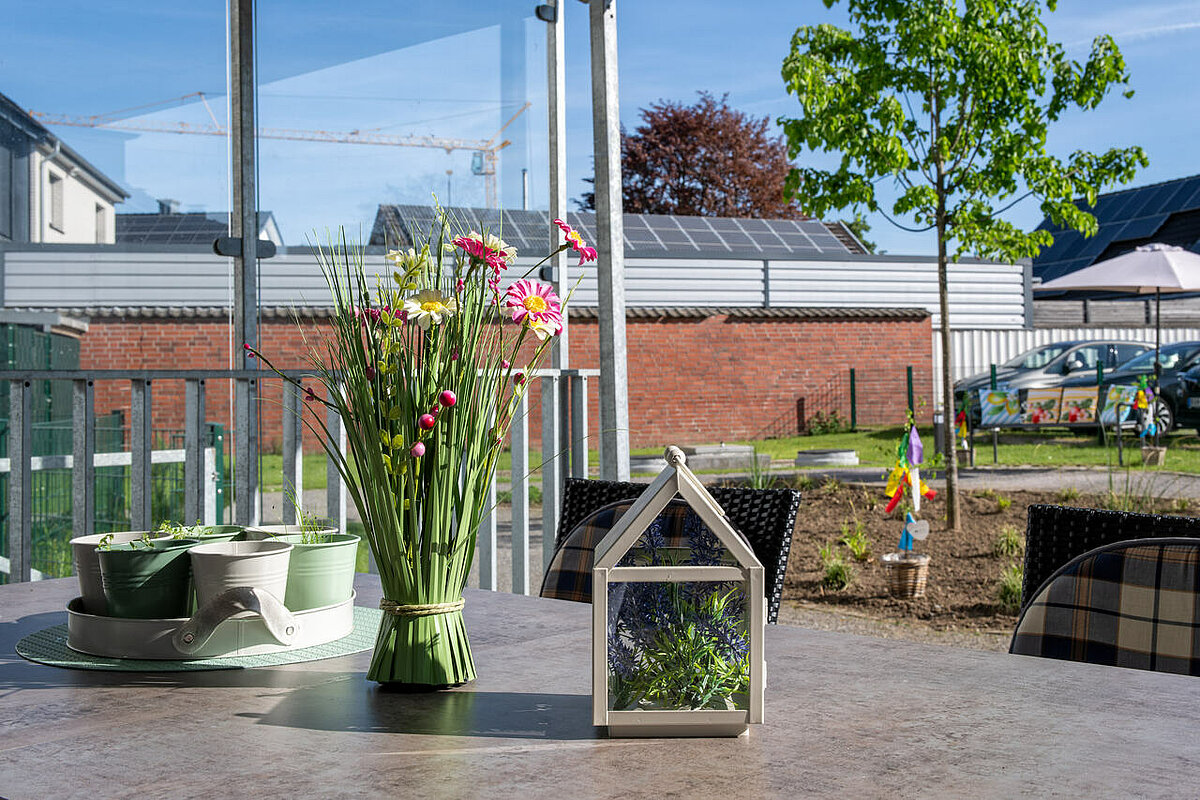 Dekoration auf der Terrasse