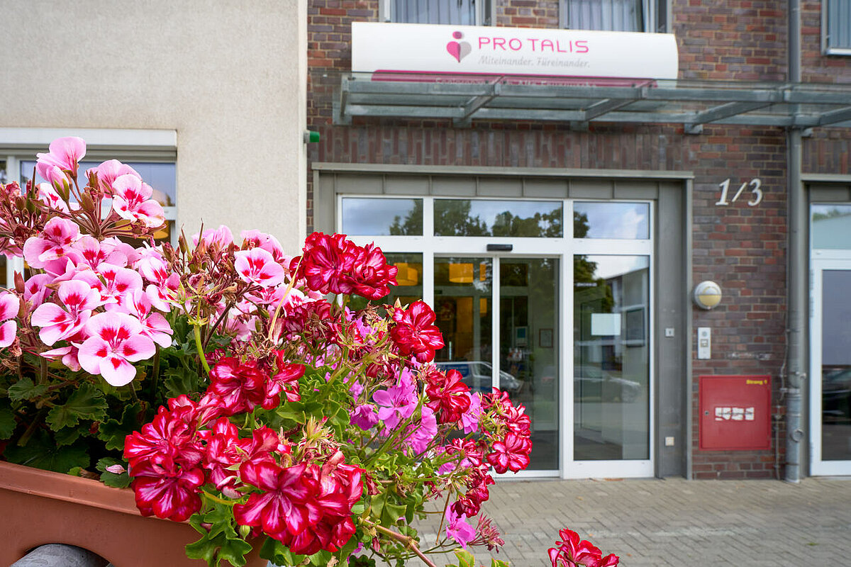 Haupteingang des Pro Talis Seniorenzentrums in Marl