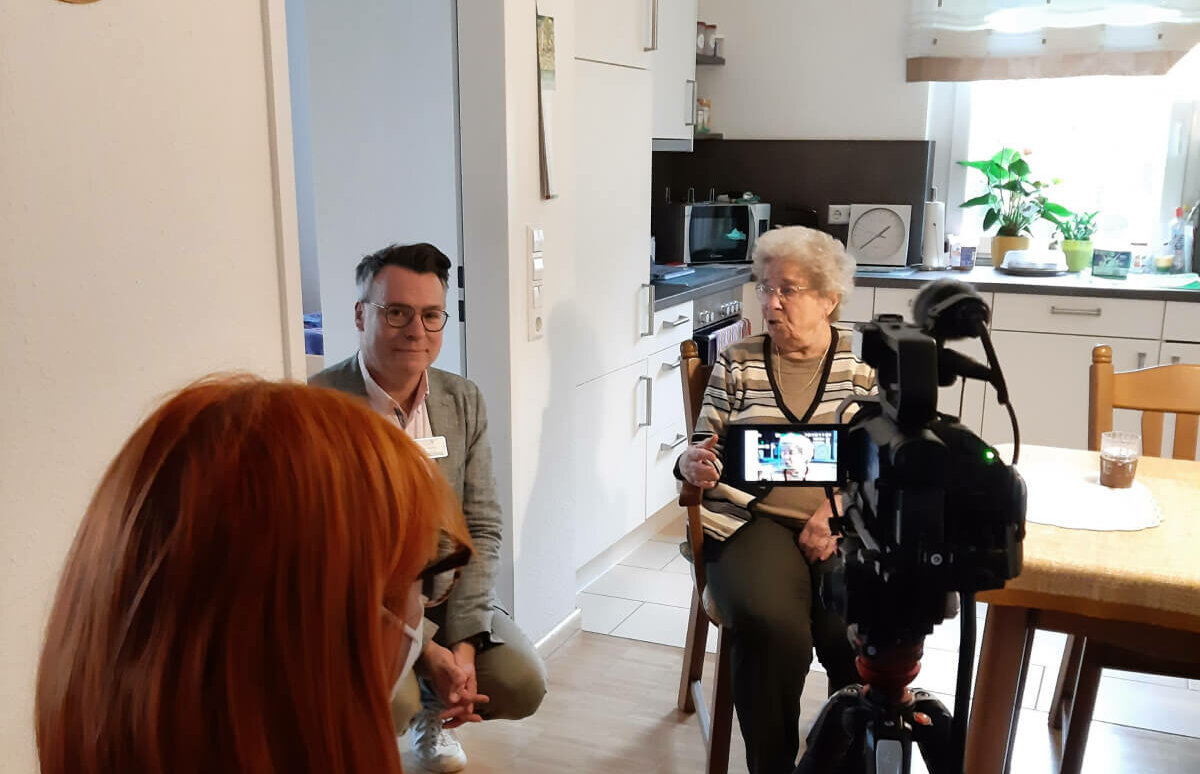 TV Interview im Seniorenzentrum Im Kaiserviertel