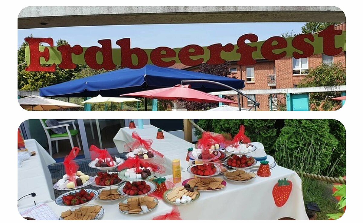 Erdbeerfest bei uns im Garten