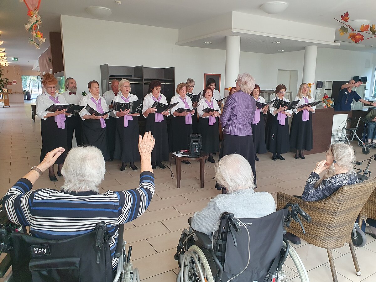 Chor Heimatmelodien mit Bewohneren