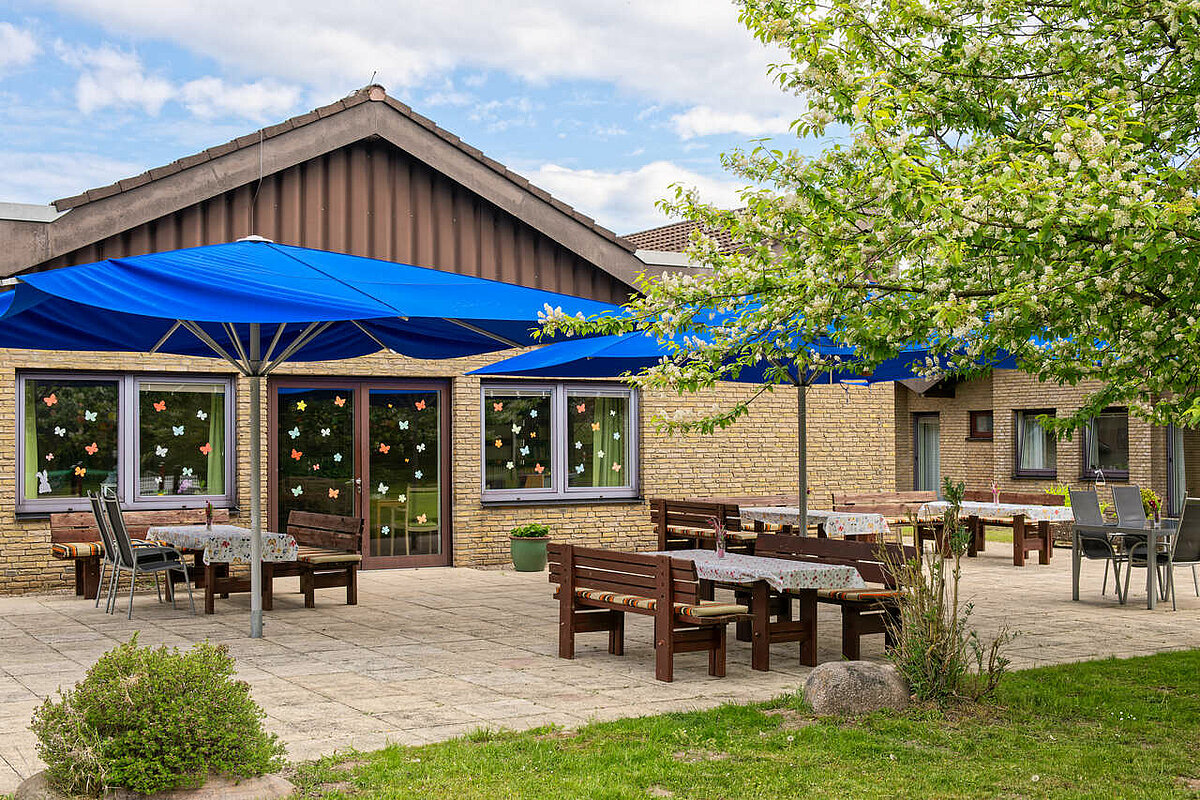 Terrasse des Speiseraums im Valentinerhof