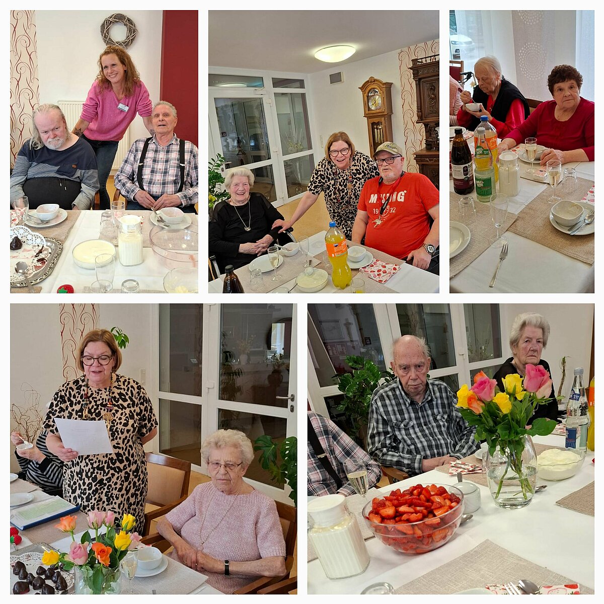 Collage vom Themennachmittag "Rund um die Erdbeere"