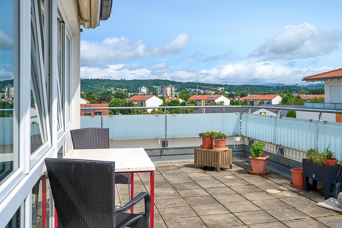 Balkon mit schöner Aussicht auf Rheinfelden