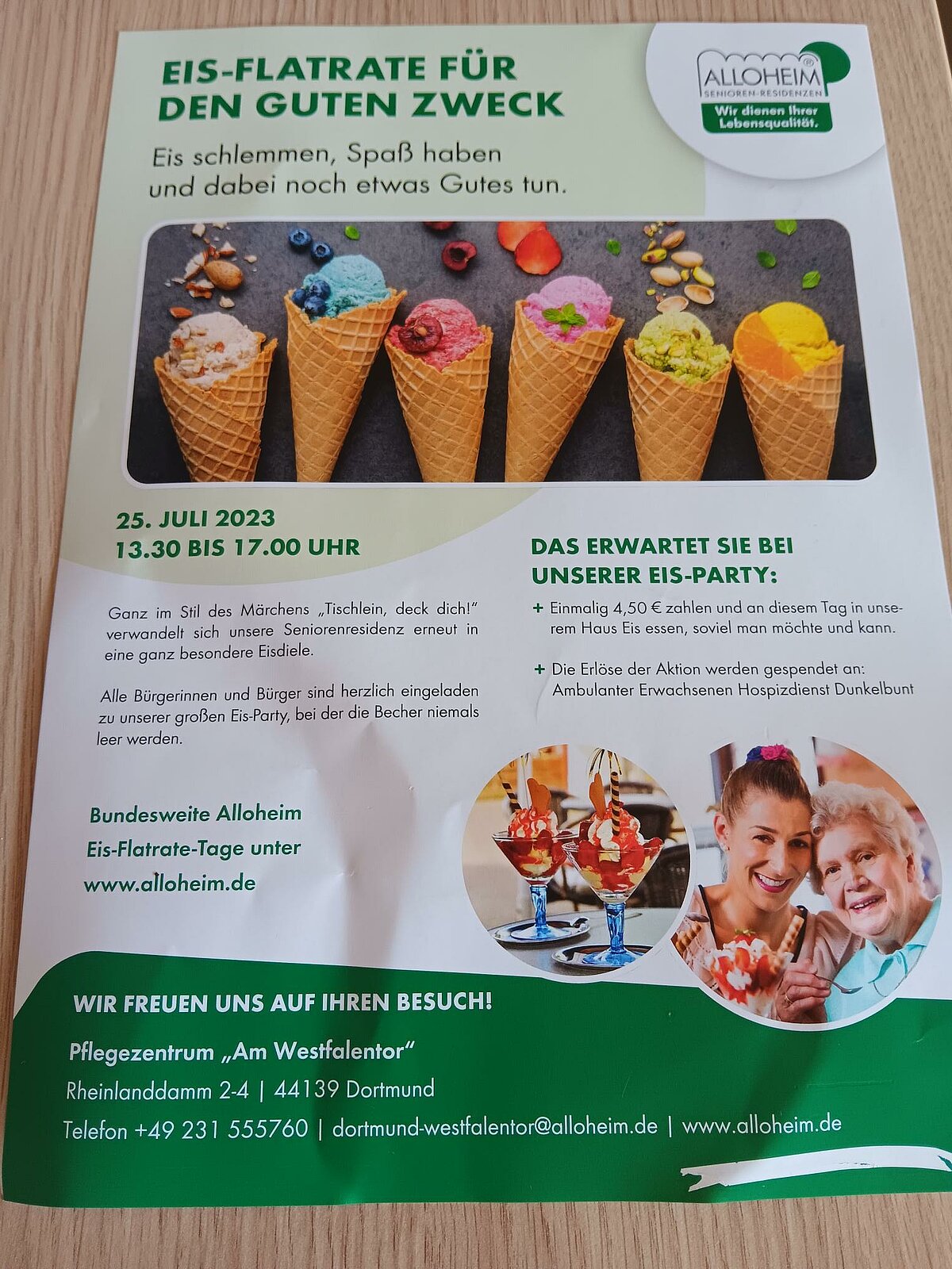 Eisflatrate im PAW - Eis essen für den guten Zweck