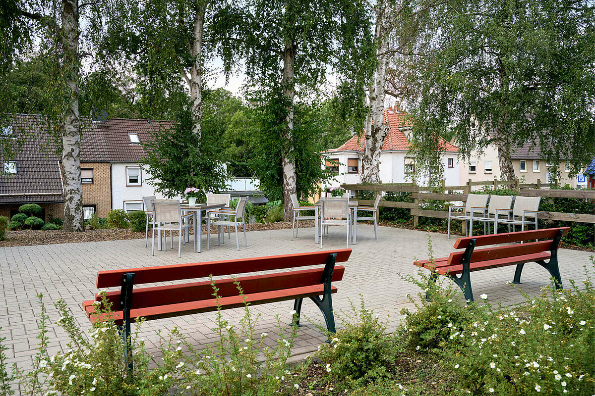 Außenanlage des Seniorenheims "Am Park" in Seesen