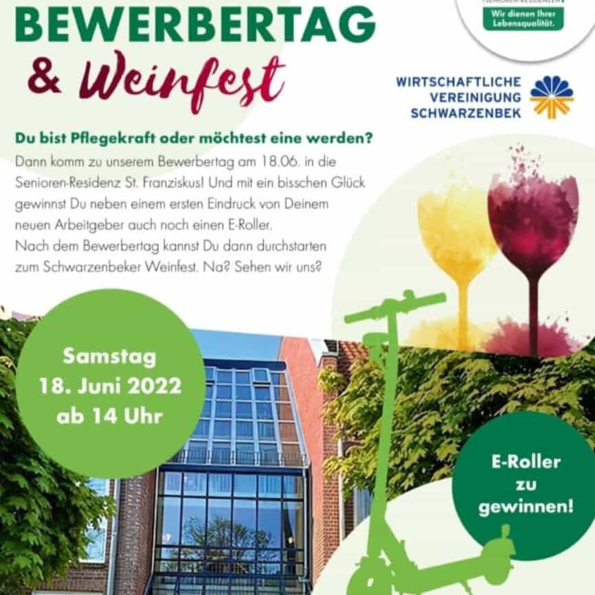 Einladung zum Bewerbertag 2022 in der Senioren-Residenz "St. Franziskus" in Schwarzenbek