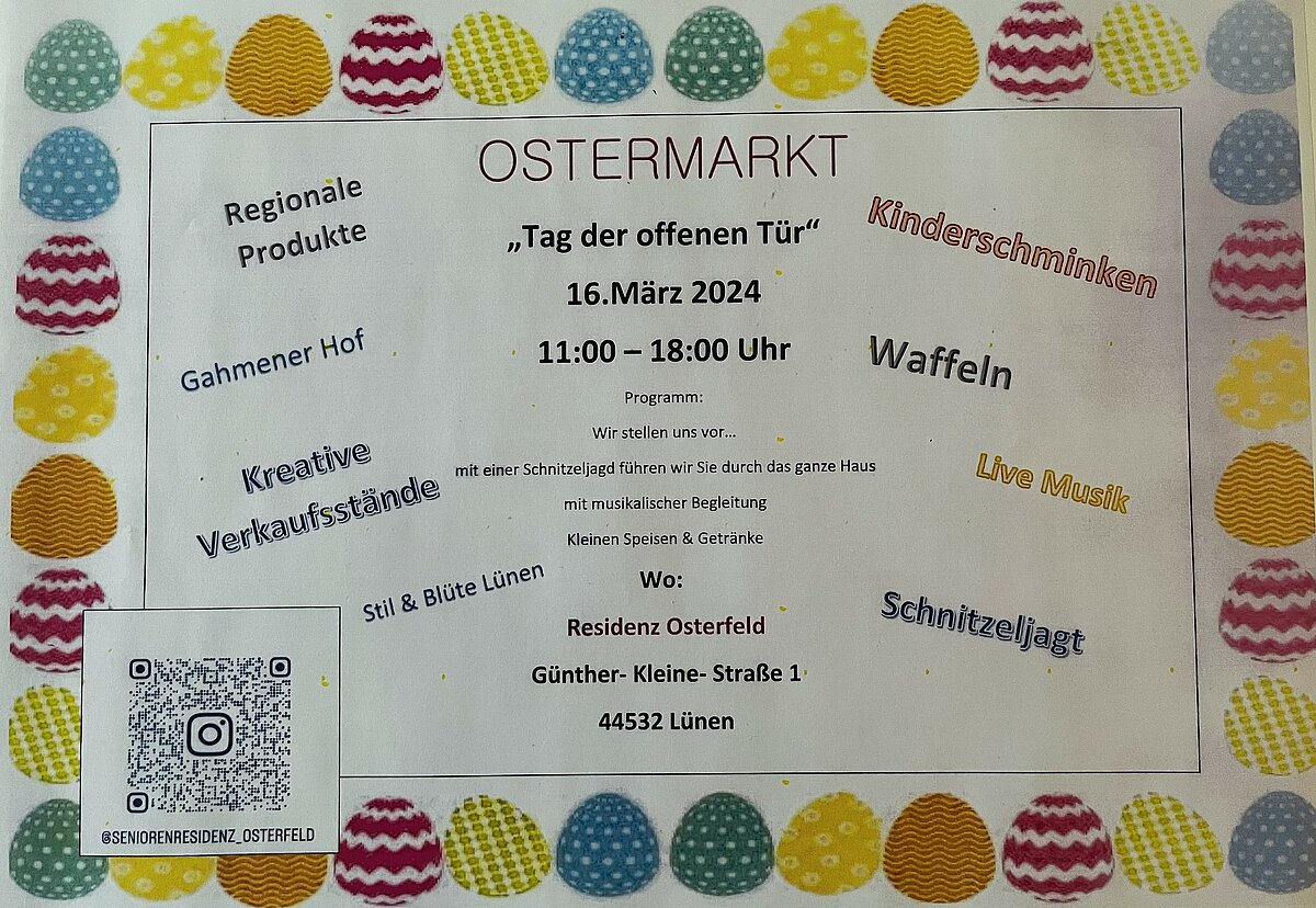 Plakat für Ostermarkt