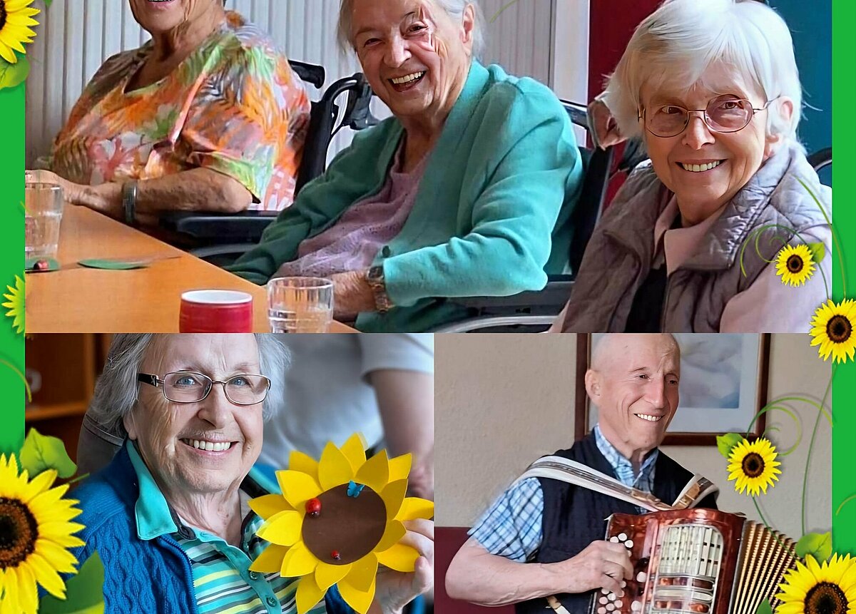 Unsere Seniorinnen und Senioren basteln