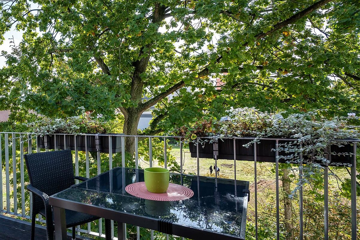 Sitzbereich auf Terrasse des Pflegeheims in Salzgitter / Lebenstedt