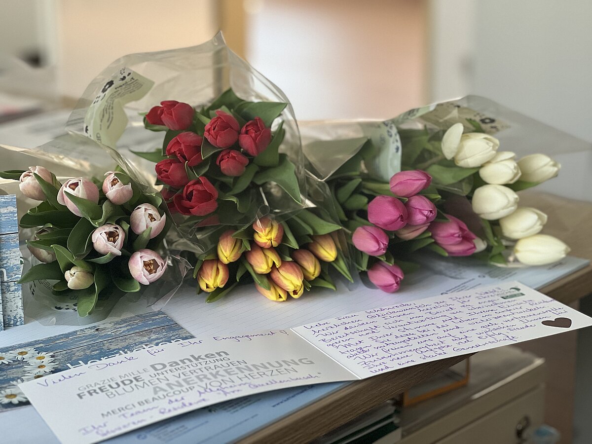 Blumen als Dankeschön