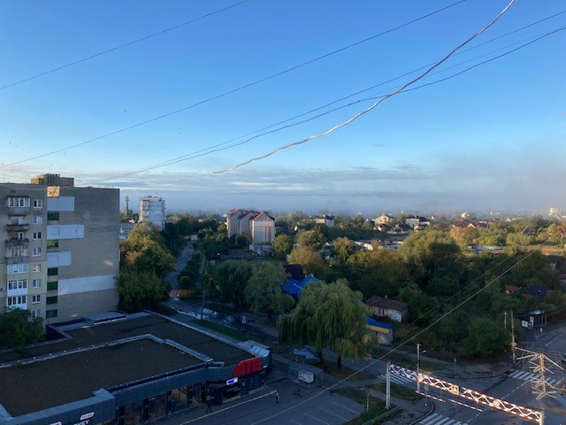 AUssicht aus der Unterkunft in der Ukraine