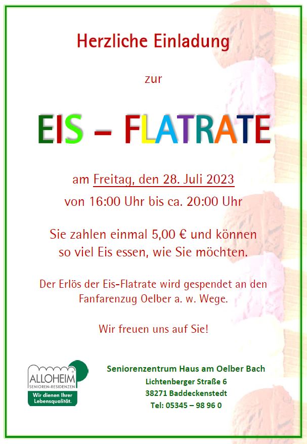 Einladung zur Eis-Flatrate