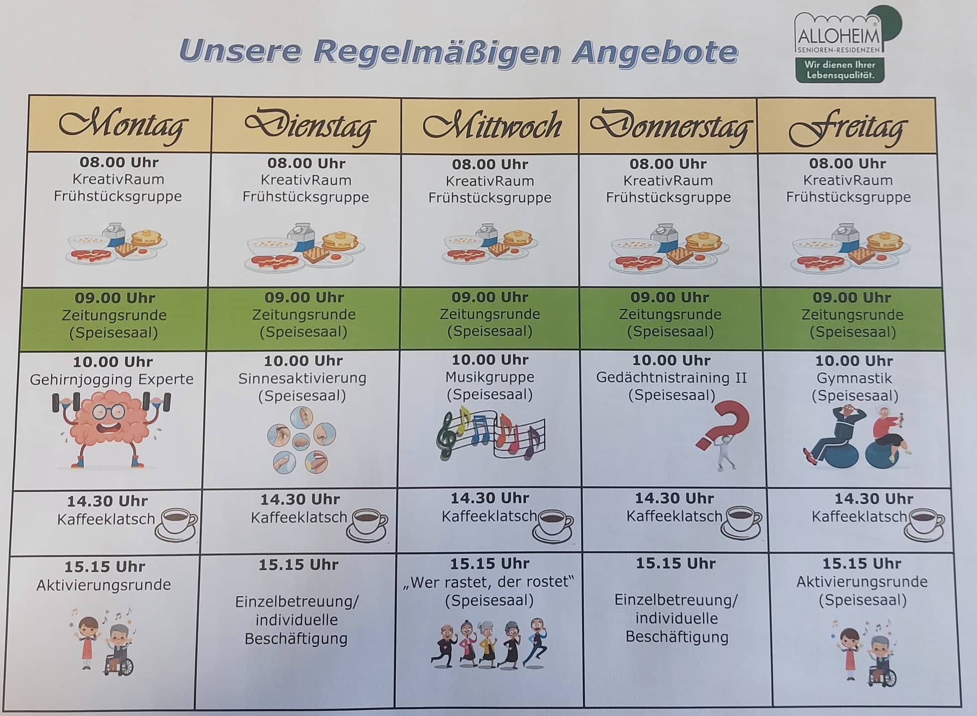 unser Wochenplan