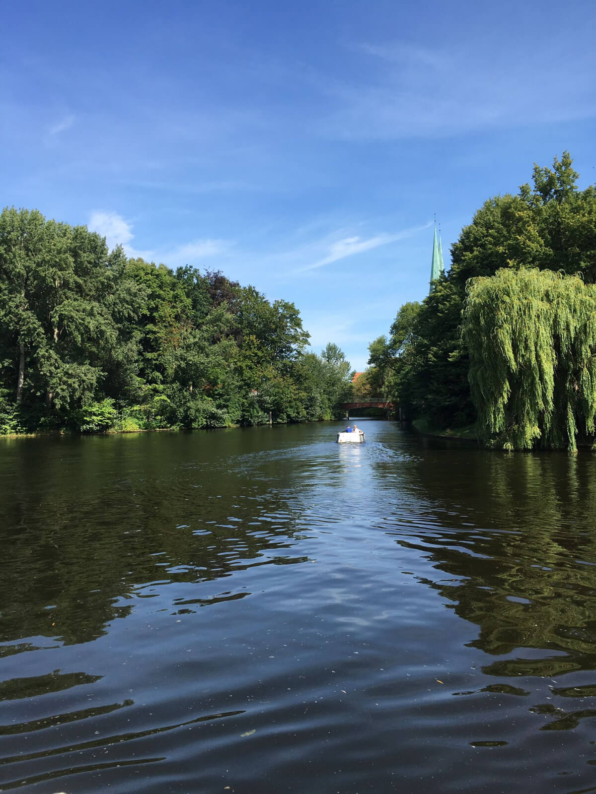 Natur von Lübeck zu sehen bei der Hafenrundfahrt