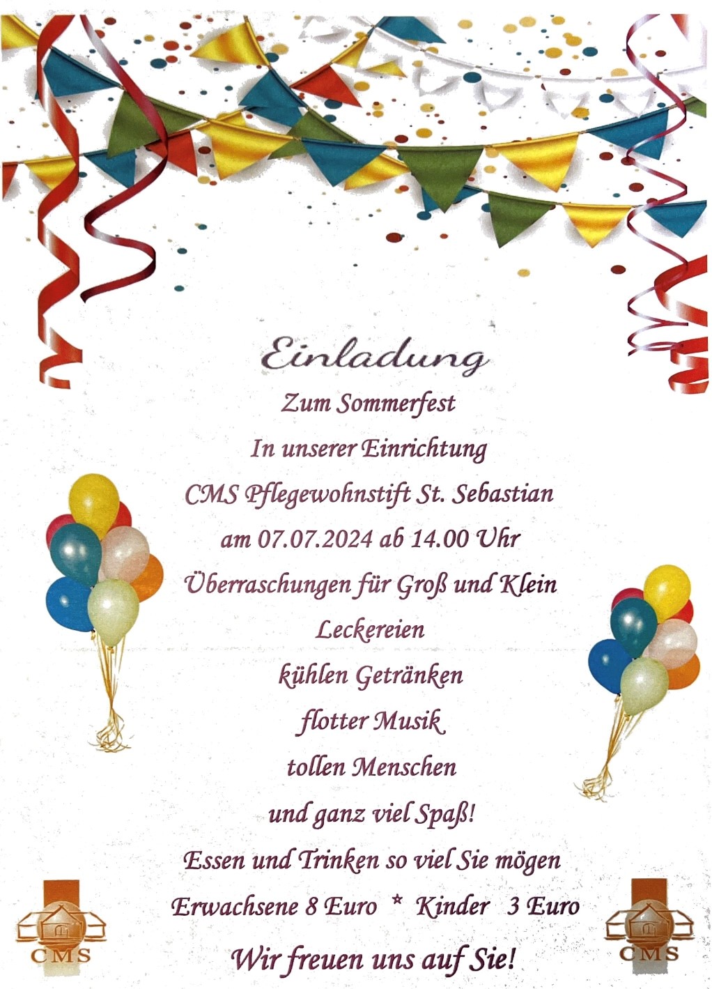 Einladung zum Sommerfest